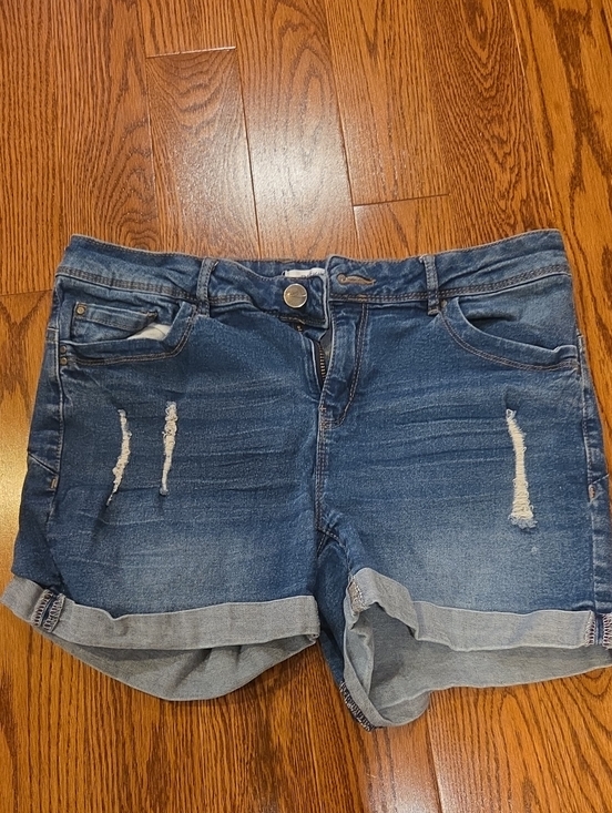 Ricki's Pants - Ricki's Distressed Rolled Hem Denim Shorts